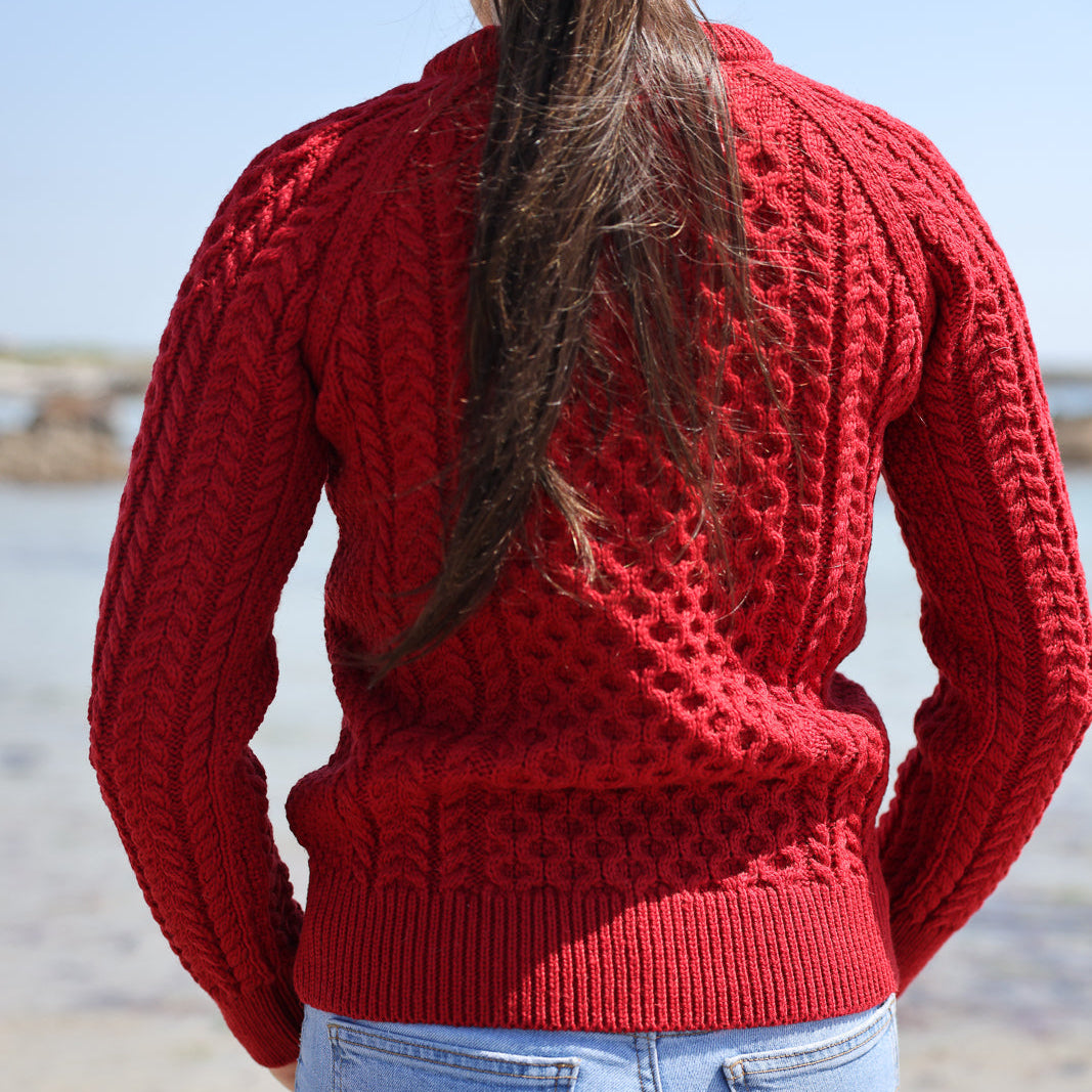 Irish Aran Knit Sweater – A Timeless Blend of Tradition &amp; Comfort 🇮🇪✨

Experience the perfect fusion of heritage and modern style with our unisex Irish Aran Knit Sweater, crafted in Ireland from 100% super-soft Merino wool. 🌿

✔️ Unmatched Comfort – Soft, breathable, and durable for all-season wear.
✔️ Authentic Aran Design – Showcasing classic stitches like cable, honeycomb, and diamond, each symbolizing strength, luck, and connection. 🍀
✔️ Crafted in Ireland – Hand-finished by skilled artisans,