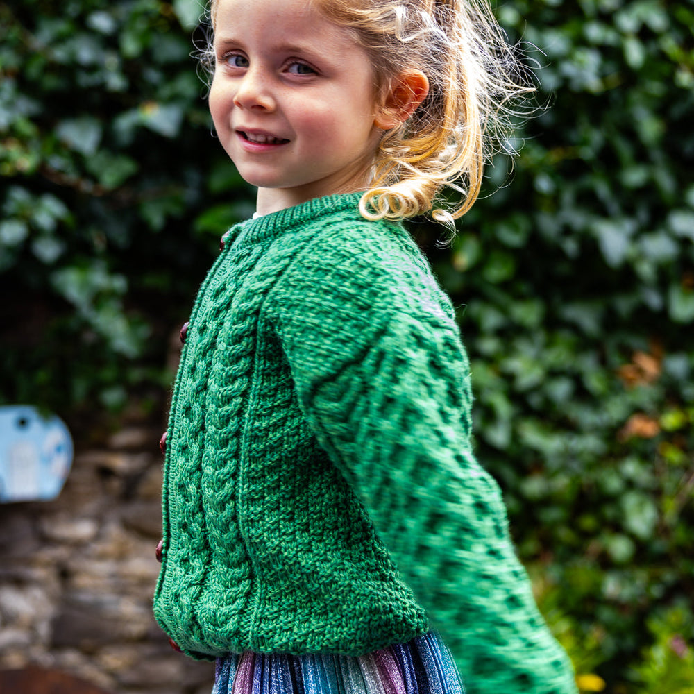 Children's Authentic Aran Knitwear – Irish Craftsmanship &amp; Timeless Style

Wrap your little ones in the enchanting warmth of authentic Aran knit cardigans and sweaters, crafted in Ireland with 100% soft merino wool for unbeatable comfort and durability.

🌟 Heritage Design: Featuring intricate Aran stitches like cable, honeycomb, and trinity, each piece tells a unique story.
🍂 Versatile Styles: From cozy crew necks to classic button-downs, perfect for layering or keeping warm.
🎨 Sizes &amp; Colors: A 