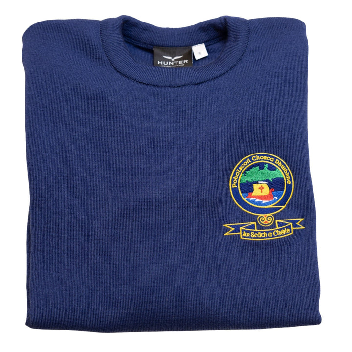 This&amp;nbsp;PCD boys’ school jumper features a classic round neck, school crest 🏫, and a durable 50% wool &amp;amp; 50% acrylic blend for warmth and easy care. Perfect for everyday school wear, this blue/navy school jumper combines comfort, style, and practicality.

✨ Key Features:

✅ Round neck for easy layering,&amp;nbsp;

✅ School crest embroidery for a polished look

✅ 50% wool &amp;amp; 50% acrylic for durability &amp;amp; warmth

✅ Blue/navy color – classic and versatile

✅ Fit - Accurate size, one length for all size