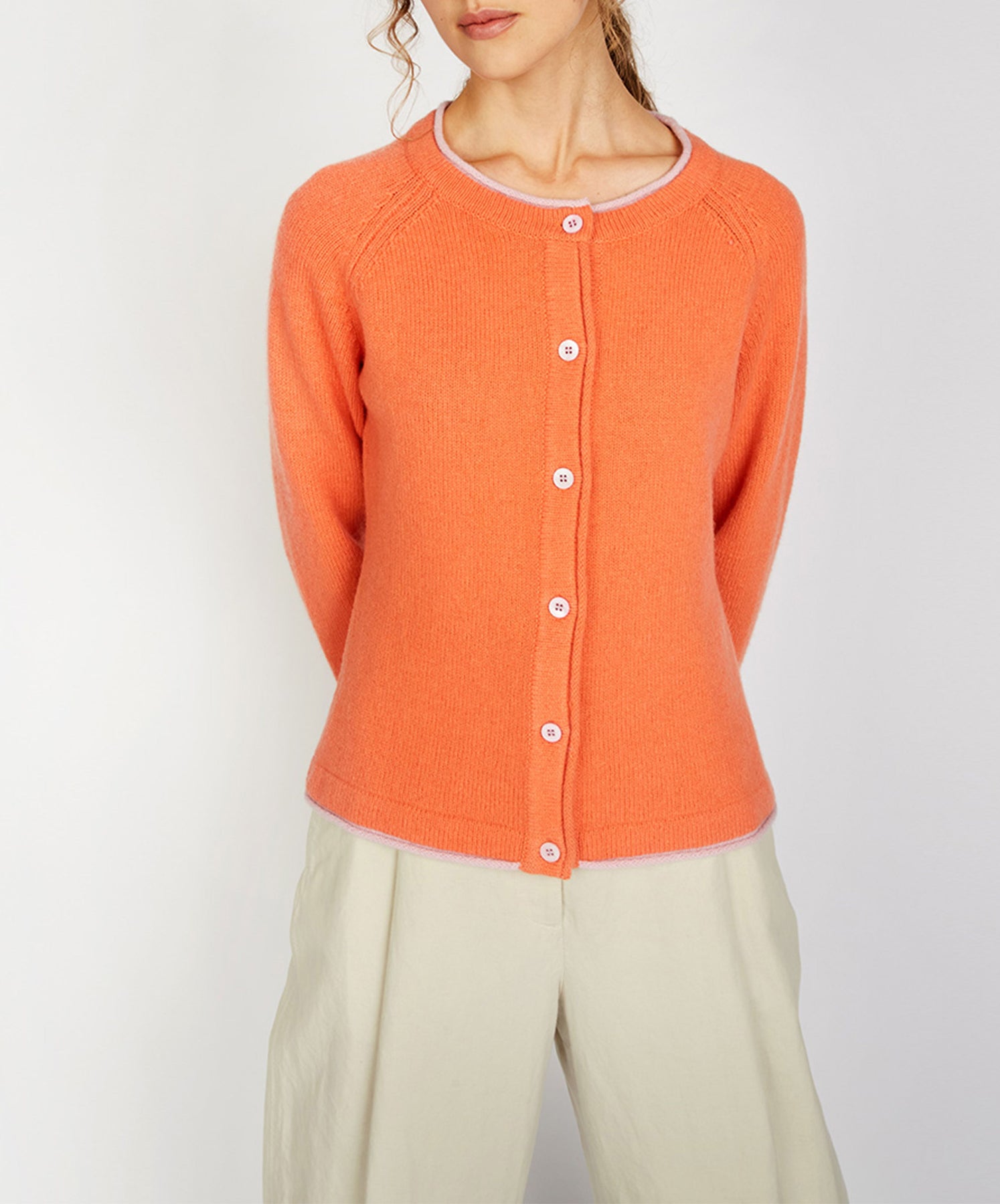 Irelands Eye Killiney Cardigan Coral – The Dingle Woollen Company